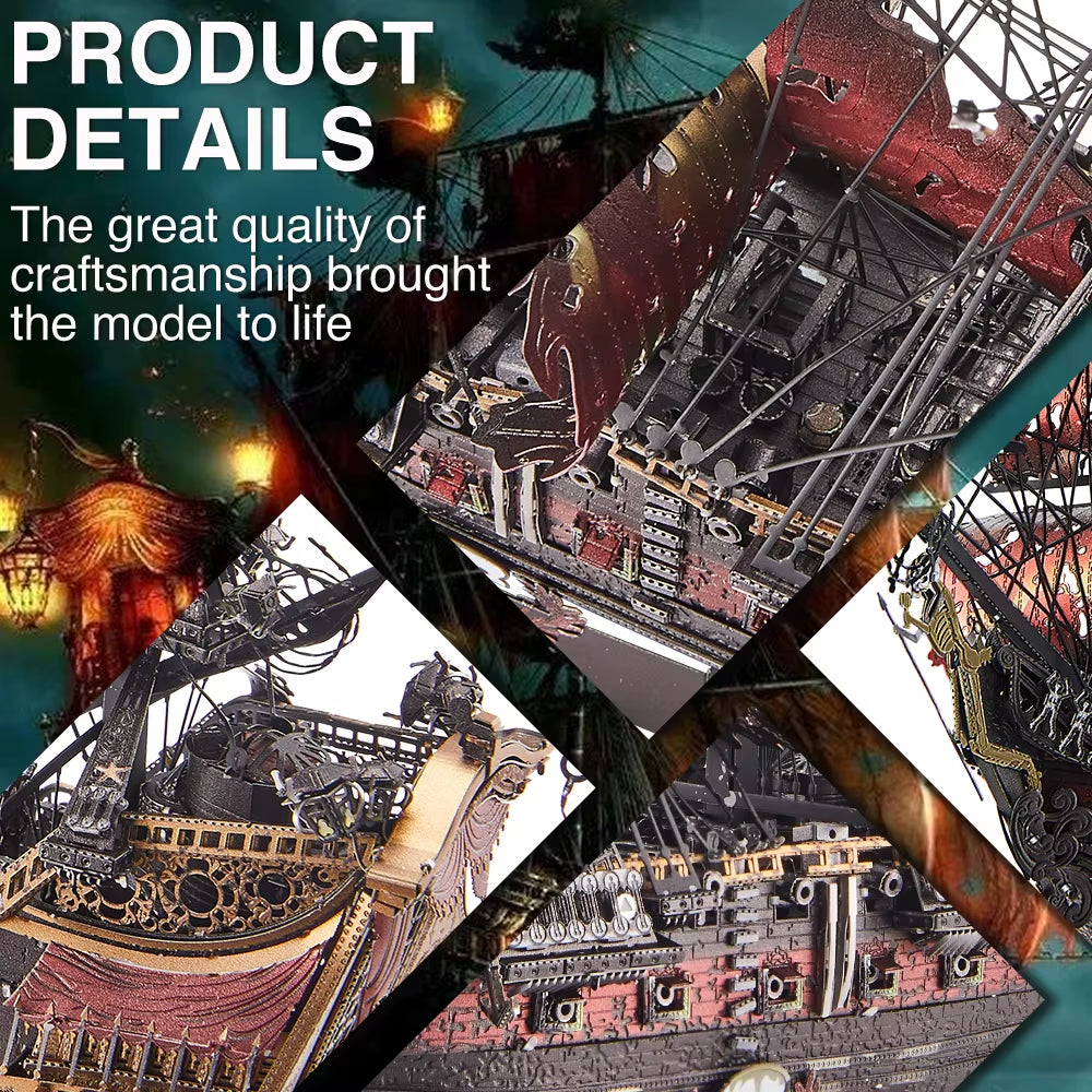 Queen Anne's Revenge Pirate Ship (3D Metal Puzzle)