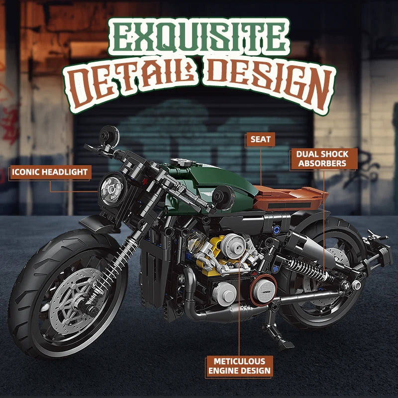 Technical Motorbike 1:8 (600+ Pcs, Style 2)