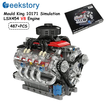 LSX454 V8 Engine Motorized Model (487+ Pcs)
