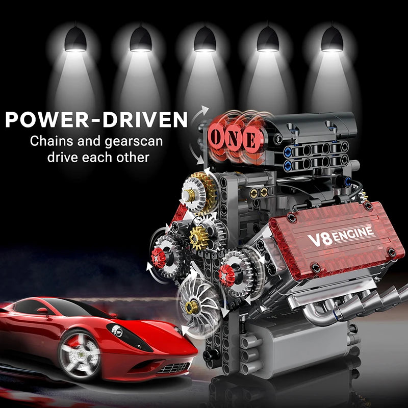 V8 Engine Motorized Model (DIY Edition)