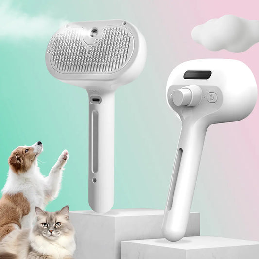 Pet Deshedding Spray Comb — One-Button Hair Removal for Cats & Dogs