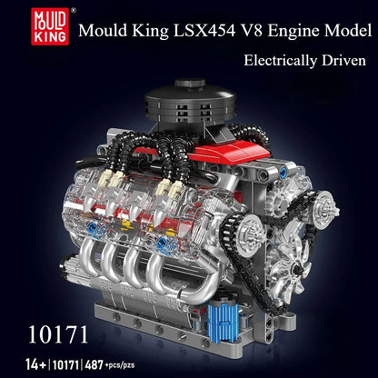 LSX454 V8 Engine Motorized Model (487+ Pcs)