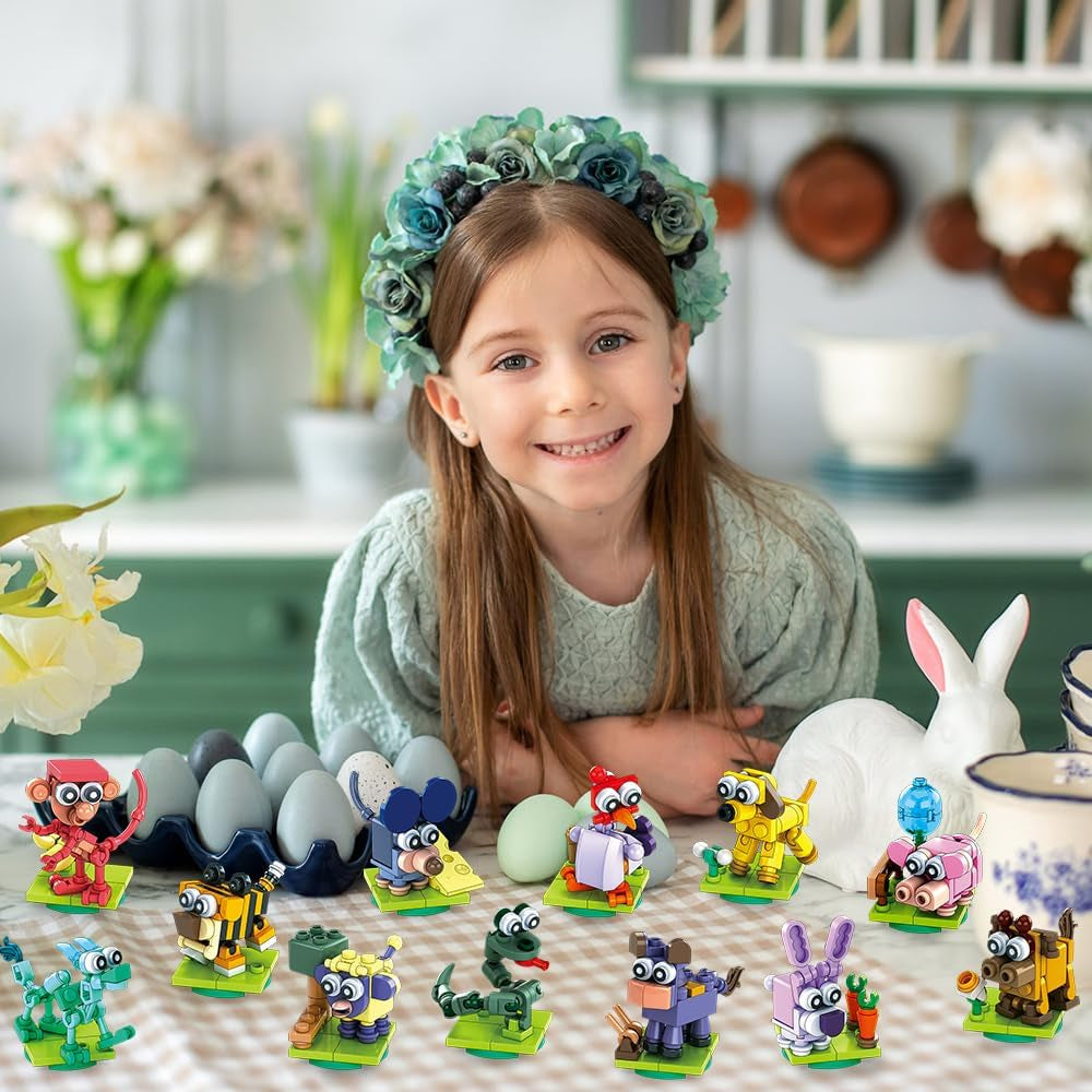 Easter Animals Mini Building Set (12 Pack)