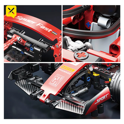1:18 Red RC Race Car Set (455+ Pcs)