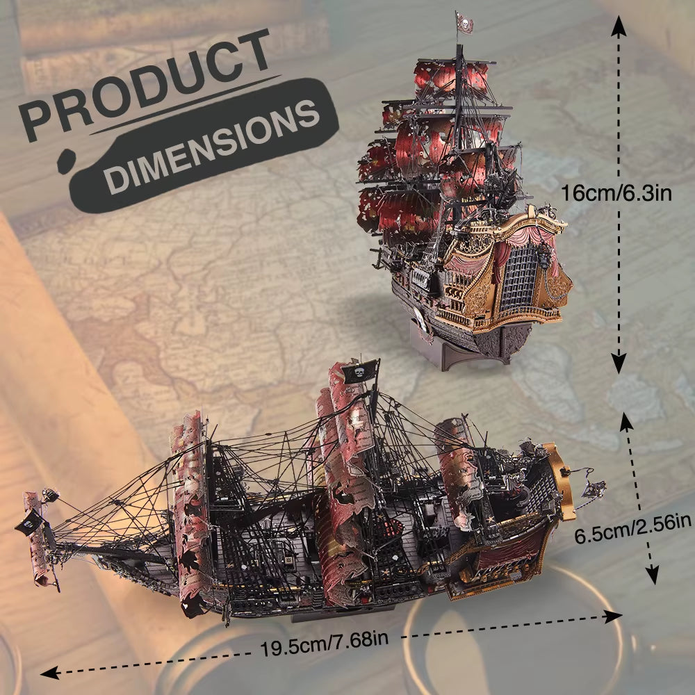 Queen Anne's Revenge Pirate Ship (3D Metal Puzzle)