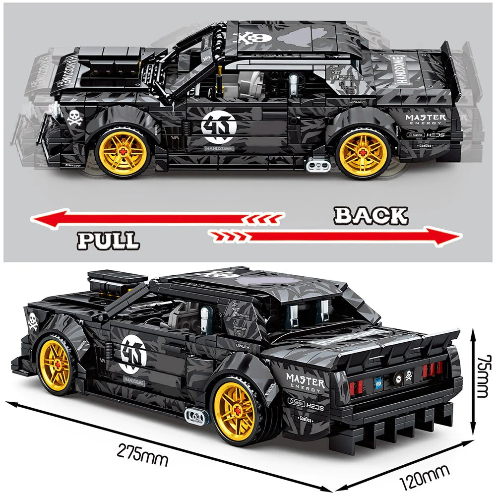 Classic Drift Racing Car (Pull-Back Model)
