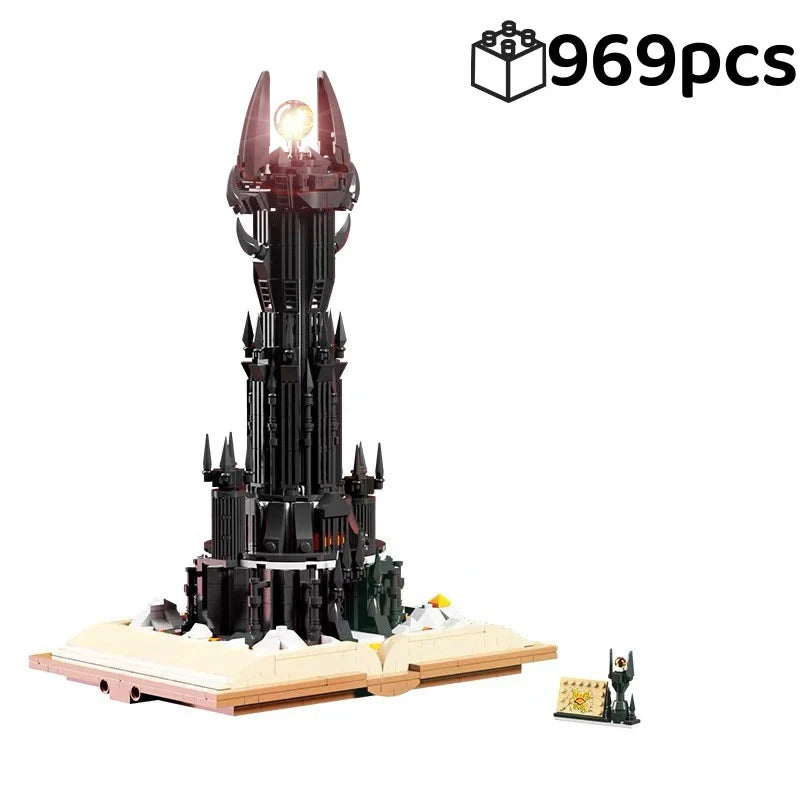 Black Tower Magic Book (966+ Pcs, with Lights)