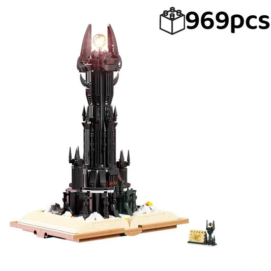 Black Tower Magic Book (966+ Pcs, with Lights)