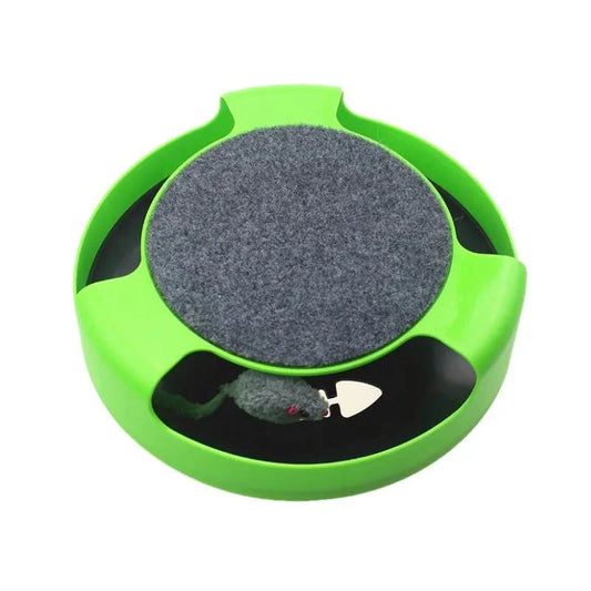 Interactive Cat Toy Turntable Roller Mouse - Intelligent Training Track and Scratching Accessory for Pets