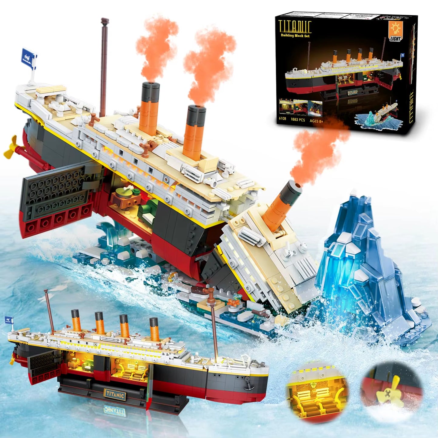 Titanic Ship Model with LED (2-in-1)
