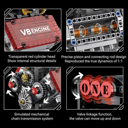 V8 Engine Motorized Model (DIY Edition)