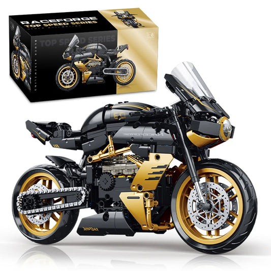 Classic City Racing Motorcycle 1:8 (500+ Pcs)