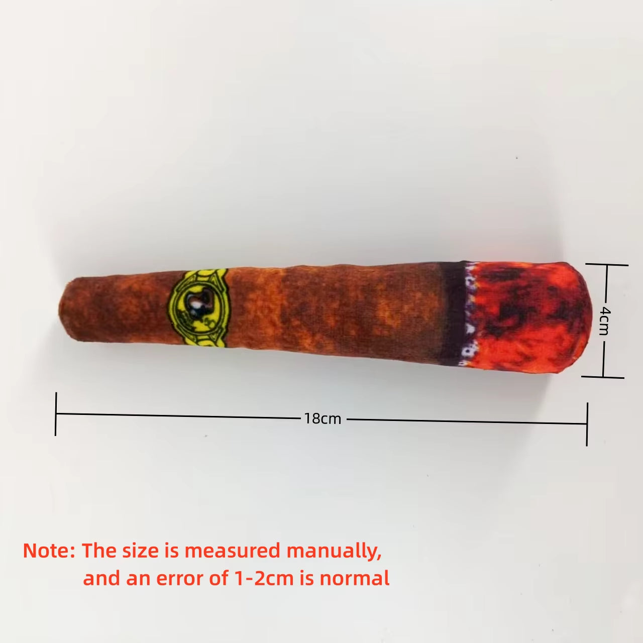 Indestructible Plush Dog Toy - Interactive Squeaky Cigar for Small Breeds and Chewing Enthusiasts