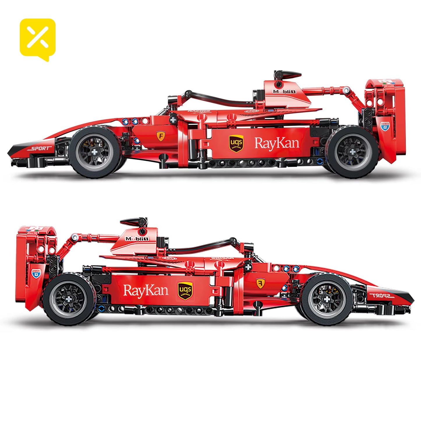 1:18 Red RC Race Car Set (455+ Pcs)
