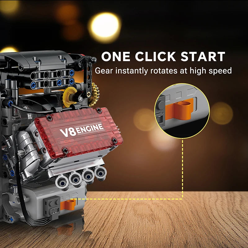 V8 Engine Motorized Model (DIY Edition)