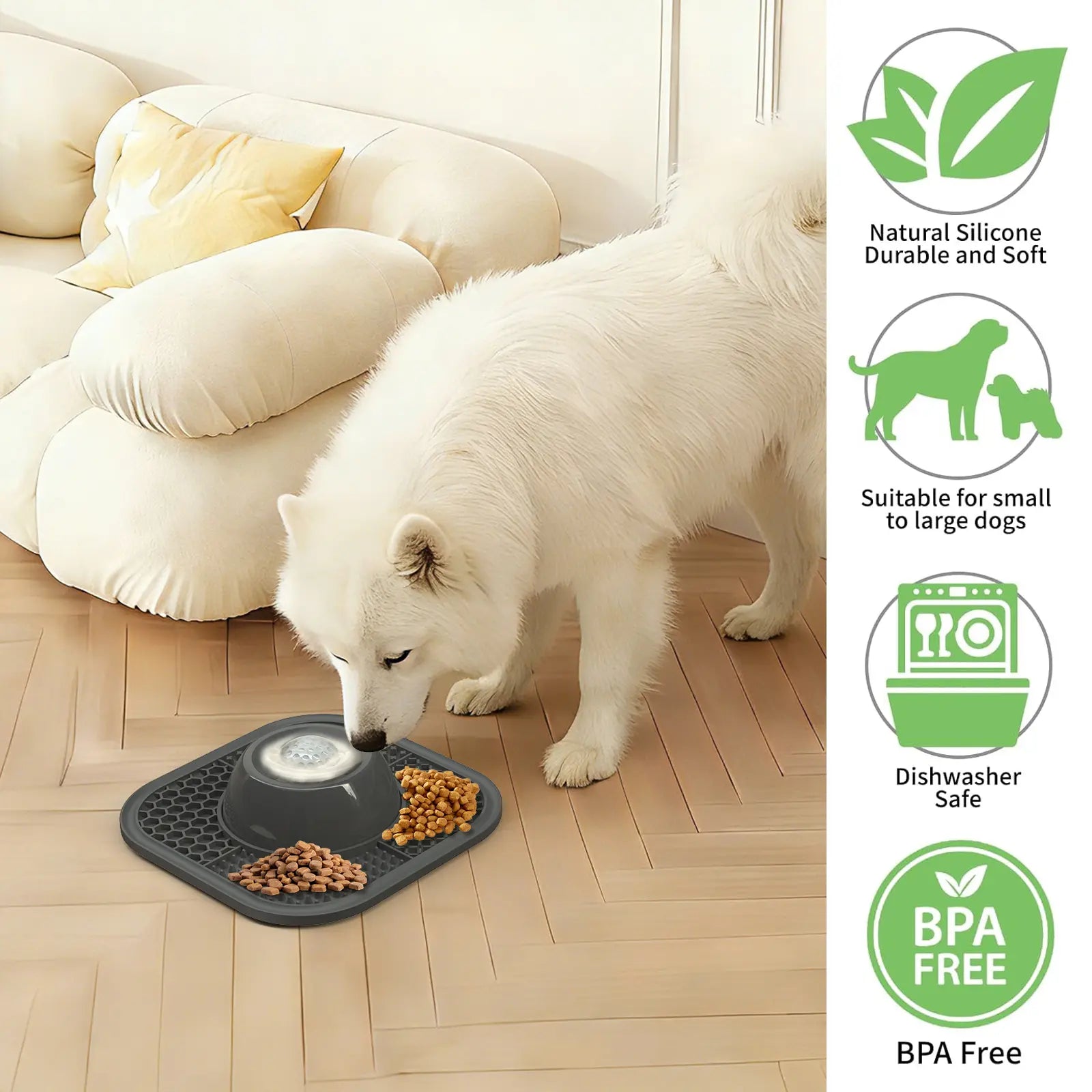 PLOSIF Slow Feeder Dog Bowl - Anti-Slip Ball-In Design for Liquid Treats, 3/4 Cup Bone Broth Yogurt Lick Toy for Small Medium Large Breeds, Slow Feeders for Dietary Supplement/Post-Op Nutrition, Pet Supplies Dog Accessories, Feeder Bowl Bowls