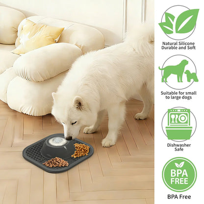 PLOSIF Slow Feeder Dog Bowl - Anti-Slip Ball-In Design for Liquid Treats, 3/4 Cup Bone Broth Yogurt Lick Toy for Small Medium Large Breeds, Slow Feeders for Dietary Supplement/Post-Op Nutrition, Pet Supplies Dog Accessories, Feeder Bowl Bowls