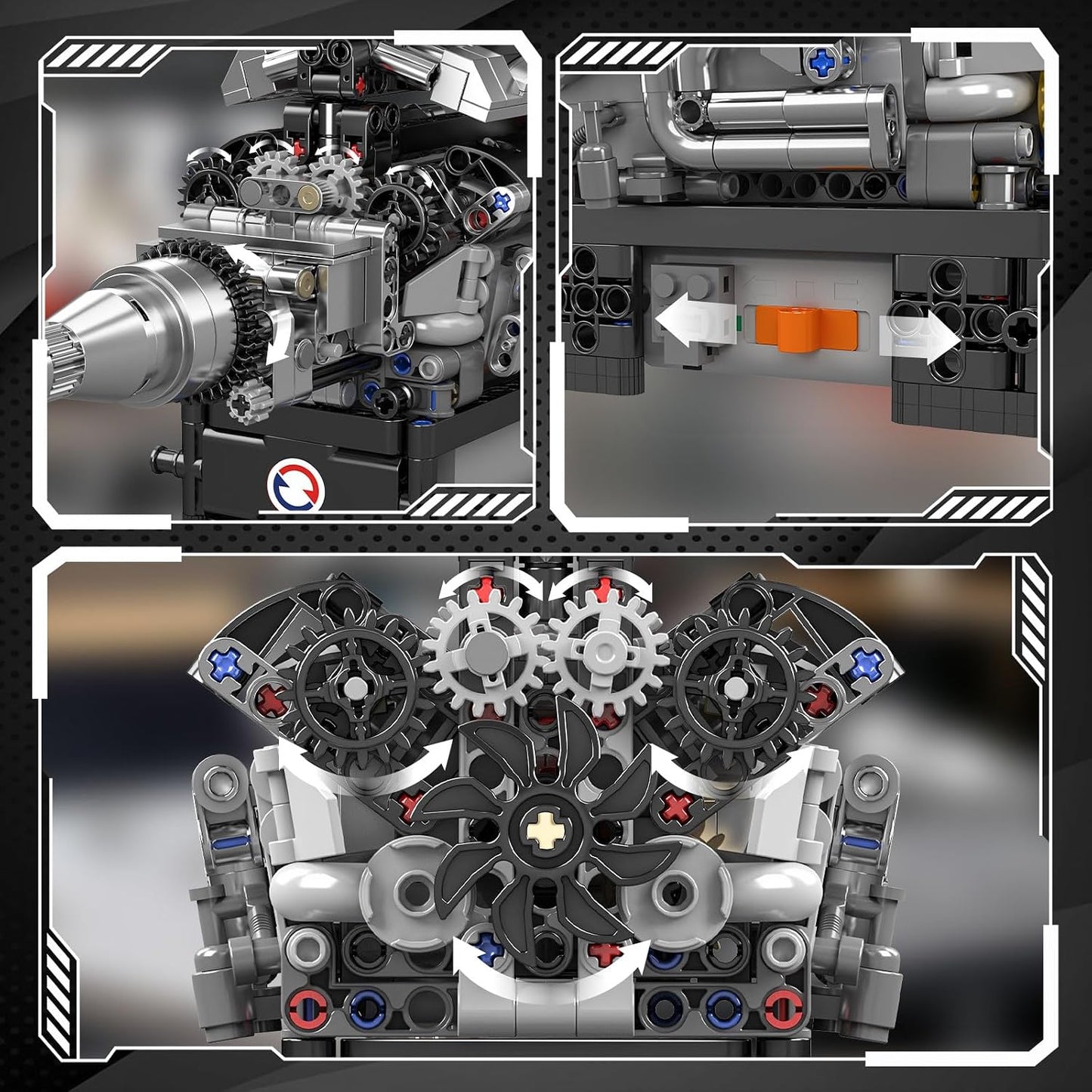V12 Engine Model Kit (Runs! 733 Pcs)