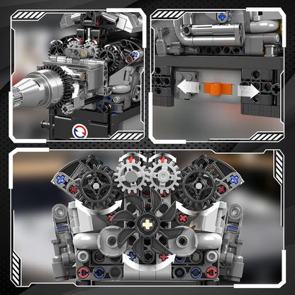 V12 Engine Model Kit (Runs! 733 Pcs)