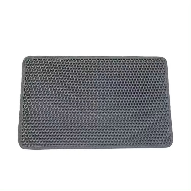 Double Layer Waterproof Cat Litter Mat with Gift - Non-Slip Washable Pet Litter Box Pad and Cleaning Mat
