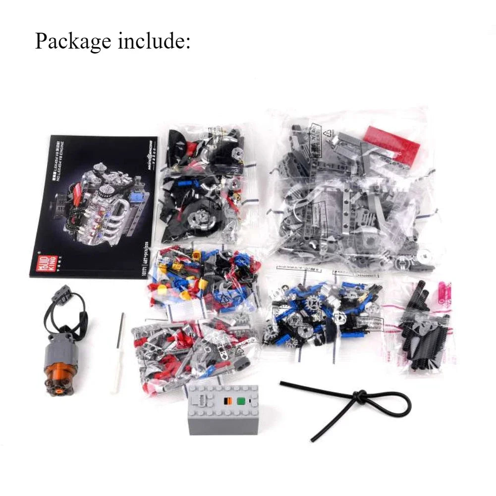 LSX454 V8 Engine Motorized Model (487+ Pcs)