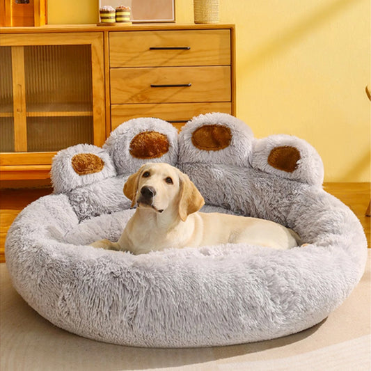 Plush Dog Sofa Bed — Warm Winter Kennel for Small to Medium Pets