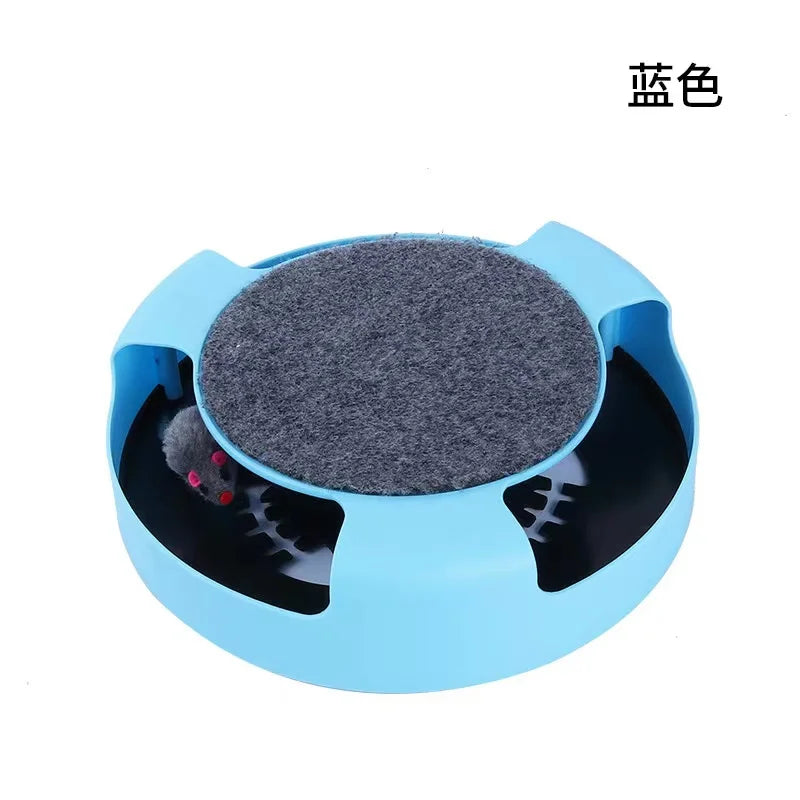 Interactive Cat Toy Turntable Roller Mouse - Intelligent Training Track and Scratching Accessory for Pets