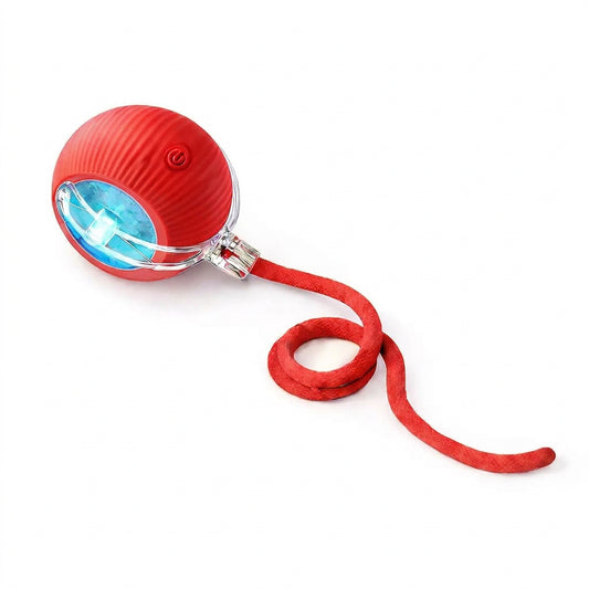 Interactive Cat & Dog Teaser Ball — Rolling Toy with Extra Tails