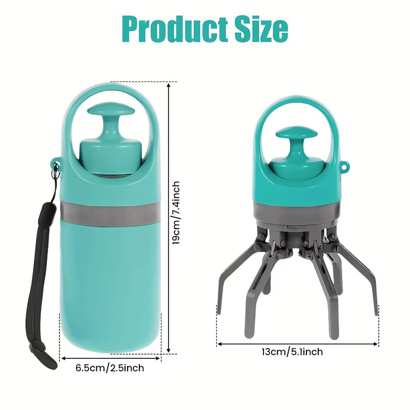 Portable Dog Waste Scooper — No-Touch Design with Built-In Bag