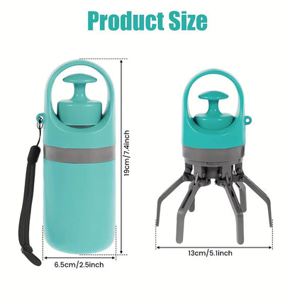Portable Dog Waste Scooper — No-Touch Design with Built-In Bag