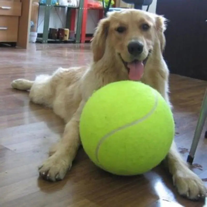 Giant Tennis Ball Dog Toy — Jumbo Plush for Chewing & Training (7/8/9.5 in)