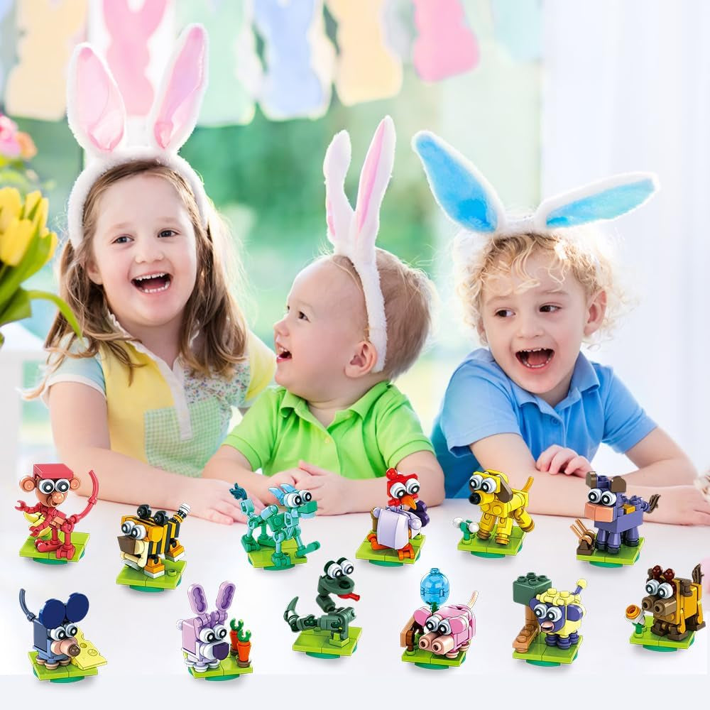 Easter Animals Mini Building Set (12 Pack)