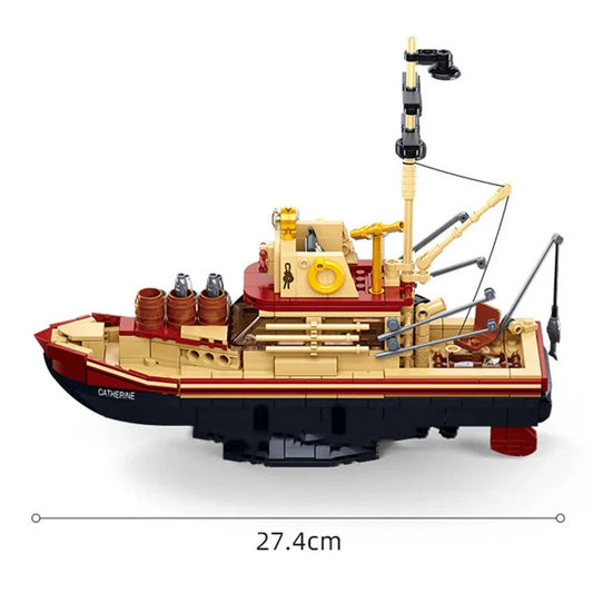 Fishing Trawler & Shark Desktop Model
