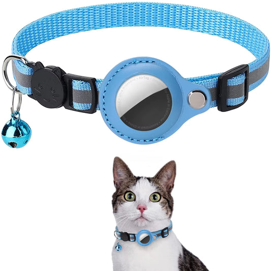 AirTag Cat Collar — Breakaway, Reflective, Waterproof with Bell
