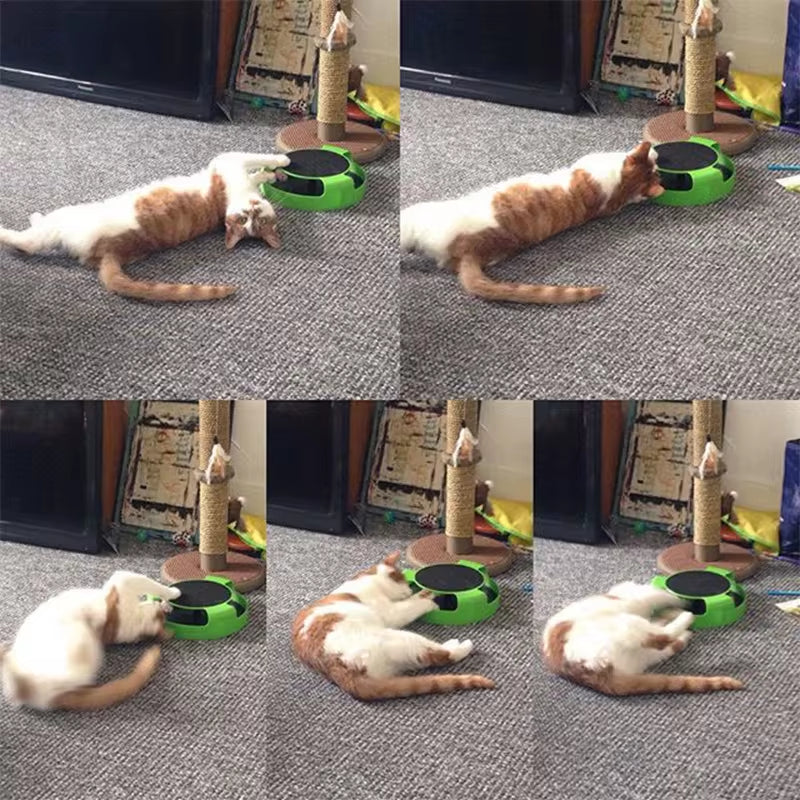 Interactive Cat Toy Turntable Roller Mouse - Intelligent Training Track and Scratching Accessory for Pets