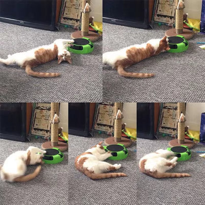 Interactive Cat Toy Turntable Roller Mouse - Intelligent Training Track and Scratching Accessory for Pets