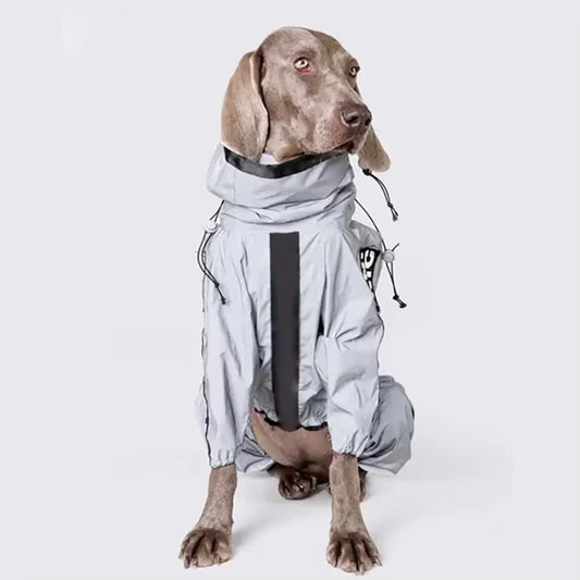 Reflective Dog Raincoat Jumpsuit — Waterproof Outdoor Jacket
