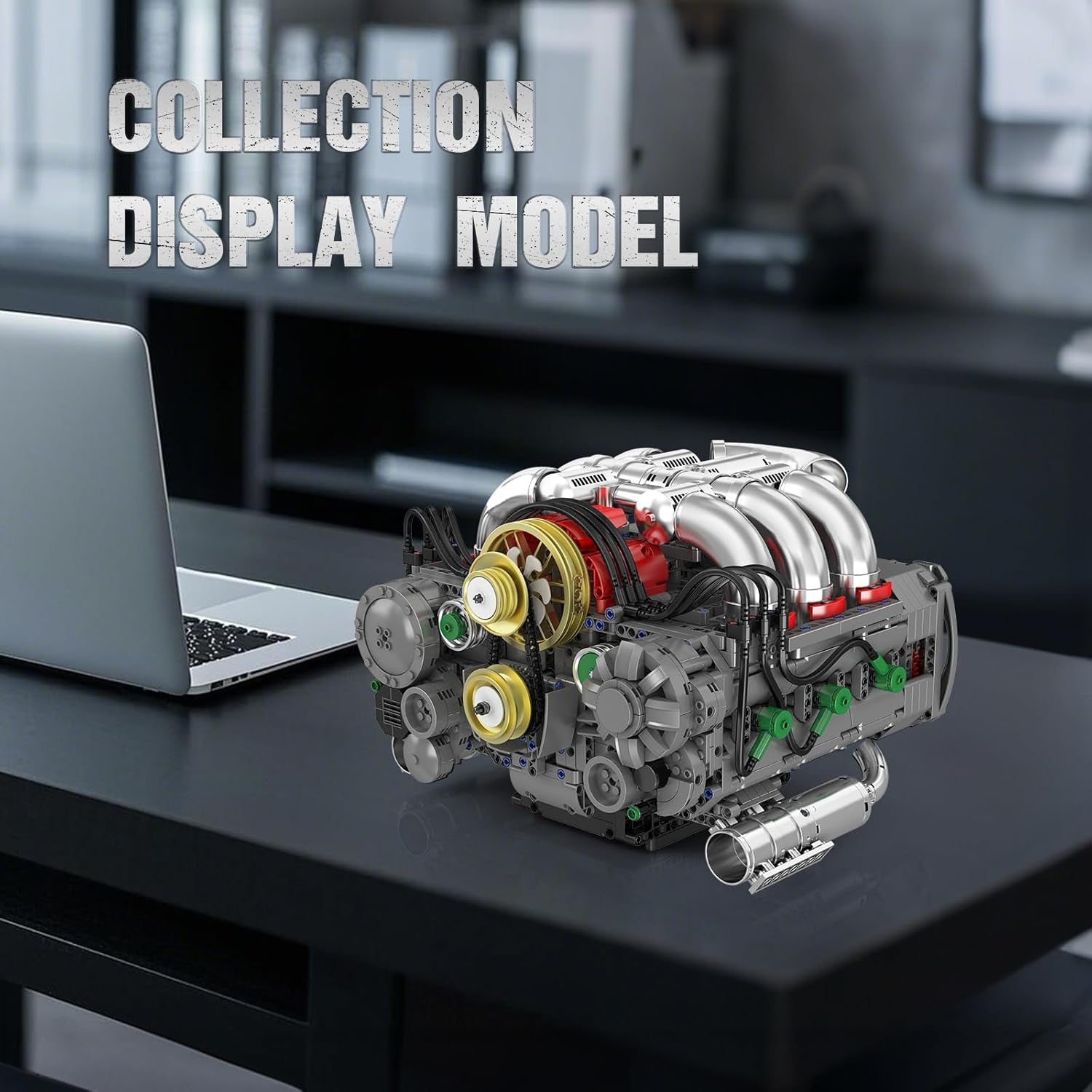 Flat V8 Engine Model (Motorized, 2375+ Pcs)