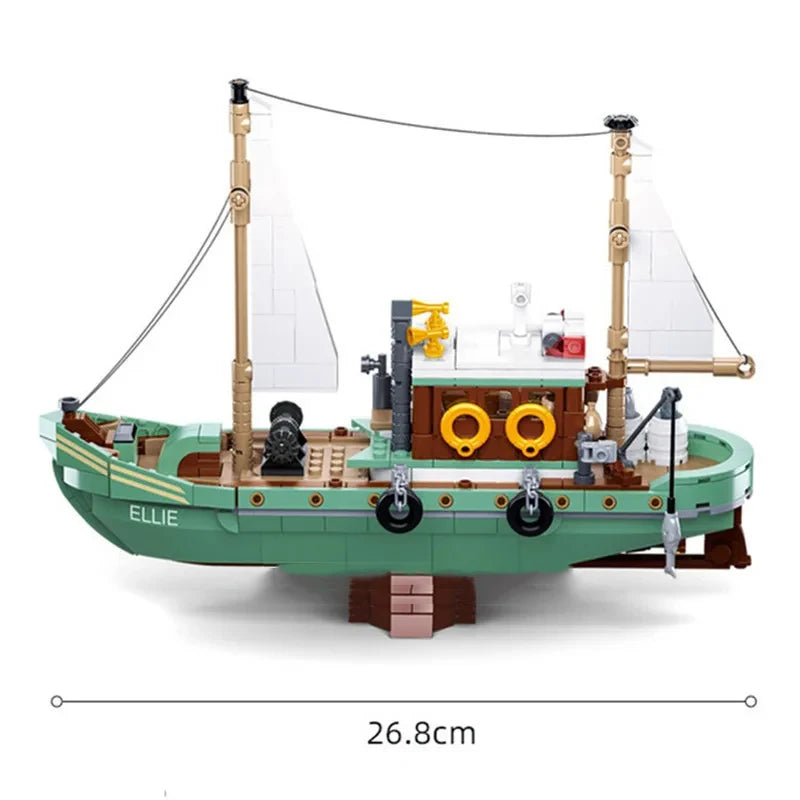 Fishing Trawler & Shark Desktop Model