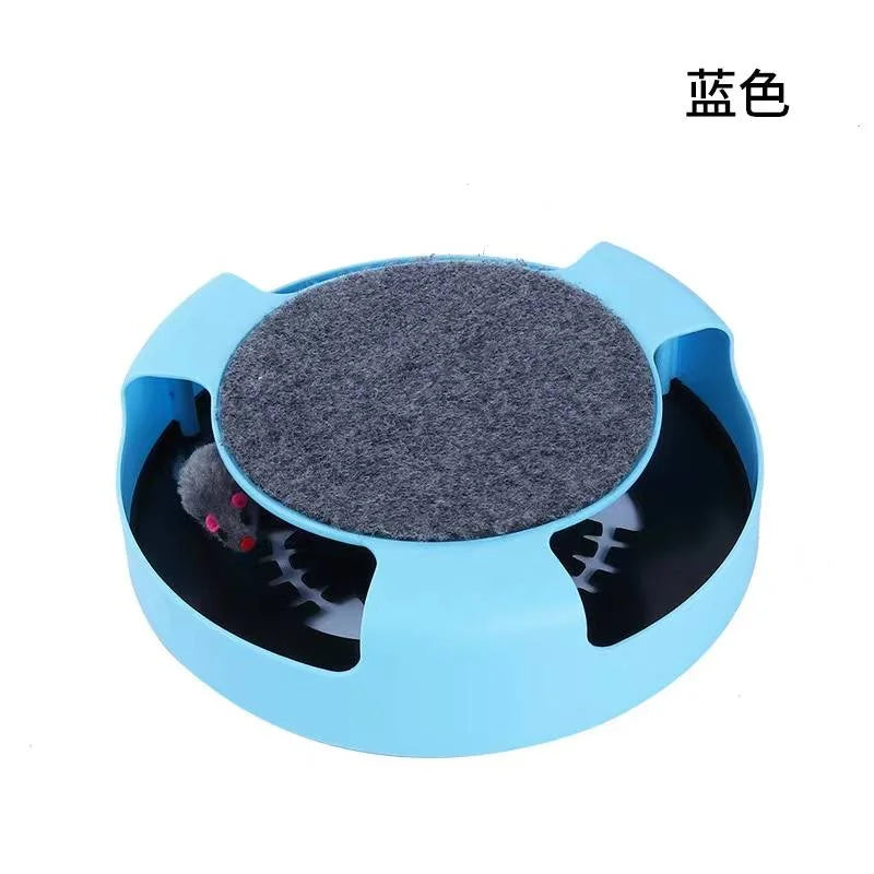 Interactive Cat Toy Turntable Roller Mouse - Intelligent Training Track and Scratching Accessory for Pets