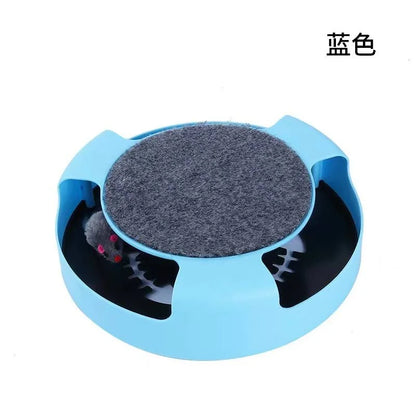Interactive Cat Toy Turntable Roller Mouse - Intelligent Training Track and Scratching Accessory for Pets