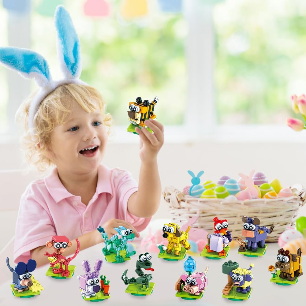 Easter Animals Mini Building Set (12 Pack)