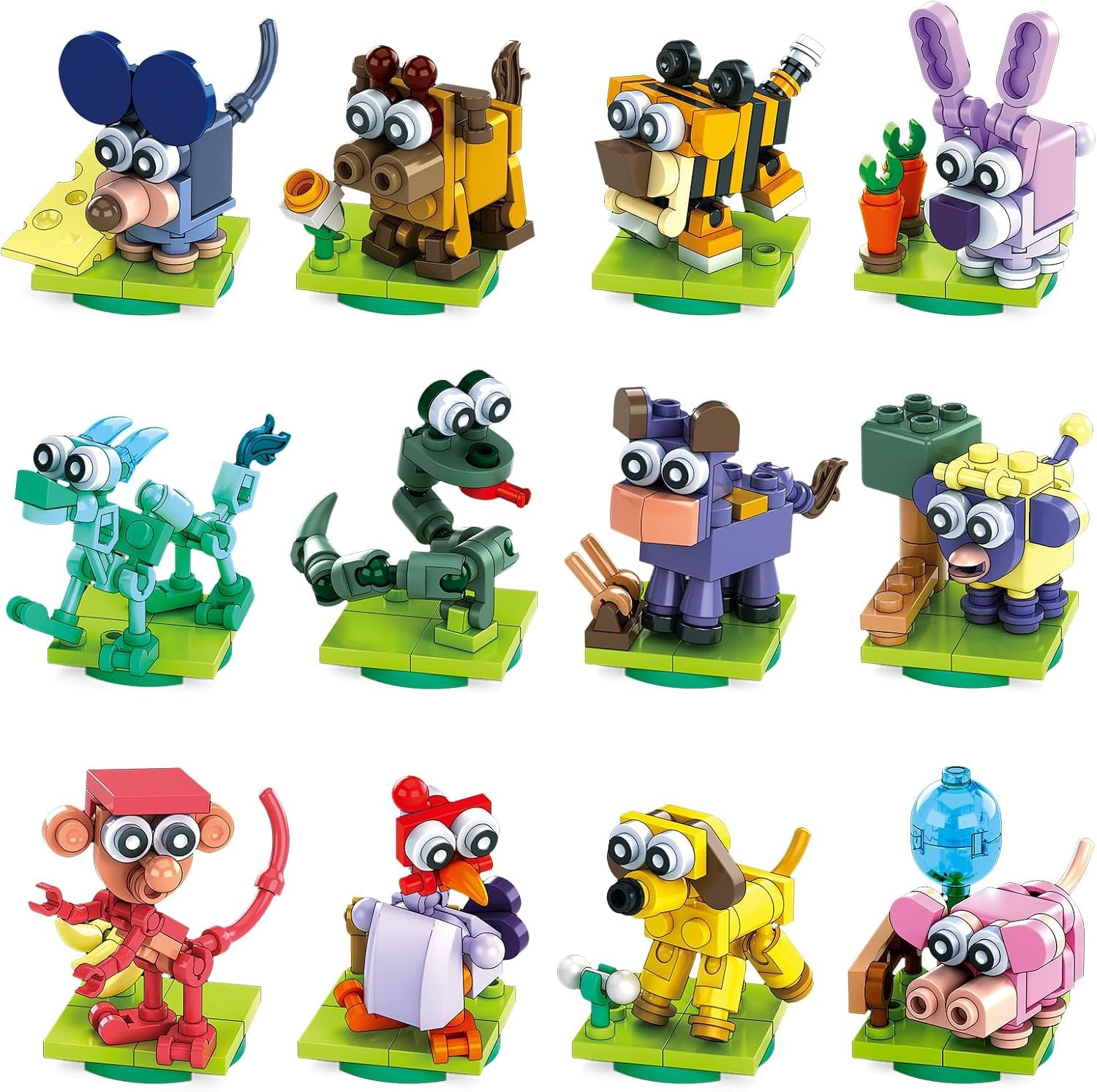 Easter Animals Mini Building Set (12 Pack)