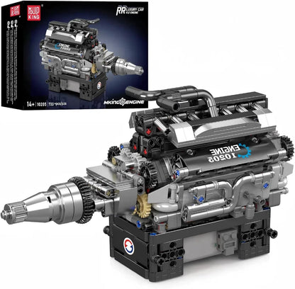 V12 Engine Model Kit (Runs! 733 Pcs)