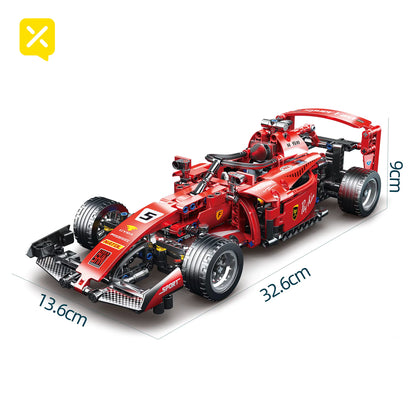 1:18 Red RC Race Car Set (455+ Pcs)