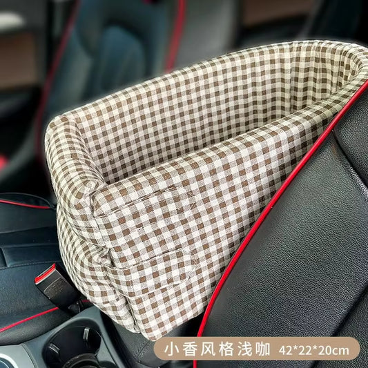 Portable Dog Car Seat Bed — Safety Carrier for Small Dogs & Cats